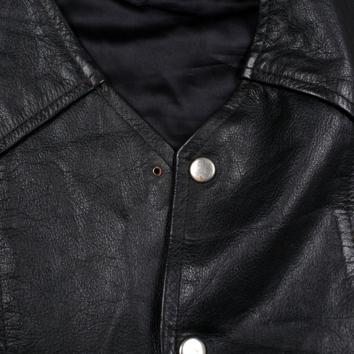 Vintage Maryland Leather Inc Vest XL Mens 90s Black Motorcycle Patched Biker