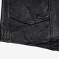 Vintage Maryland Leather Inc Vest XL Mens 90s Black Motorcycle Patched Biker