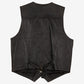 Vintage Leather Vest M 40 Mens Black Lined Biker Motorcycle Gilet Jacket