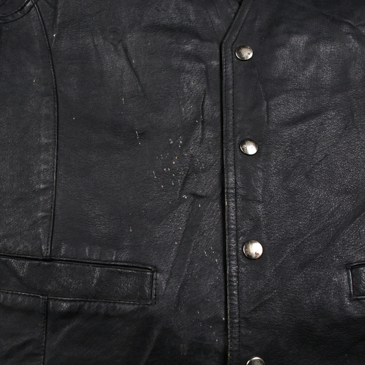 Vintage Leather Vest M 40 Mens Black Lined Biker Motorcycle Gilet Jacket