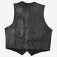 Vintage Mirkha Vest L Mens 90s Black Lined Biker Moto Gilet