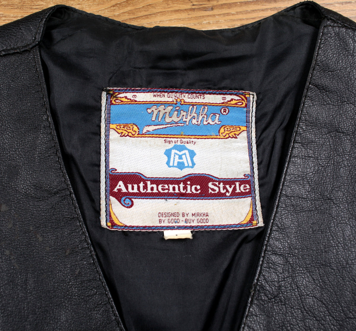 Vintage Mirkha Vest L Mens 90s Black Lined Biker Moto Gilet