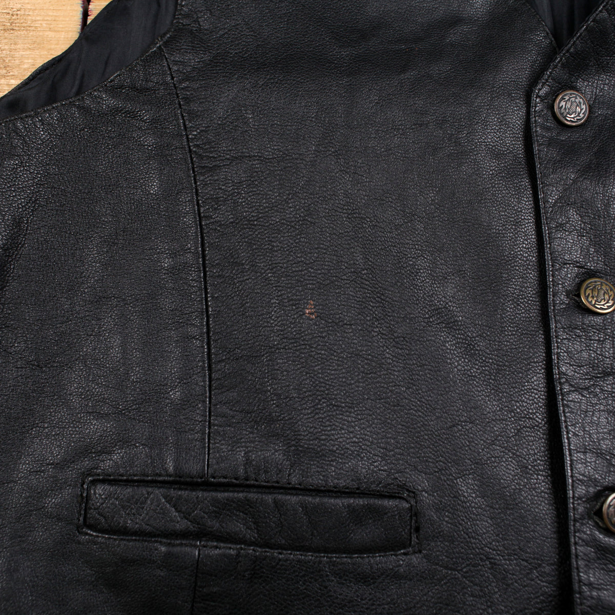 Vintage Mirkha Vest L Mens 90s Black Lined Biker Moto Gilet