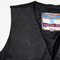 Vintage Mirkha Vest L Mens 90s Black Lined Biker Moto Gilet