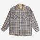 Vintage Royal Knight Shirt L Mens Button 80s Acrylic Plaid Lumberjack Blue