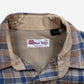 Vintage Royal Knight Shirt L Mens Button 80s Acrylic Plaid Lumberjack Blue