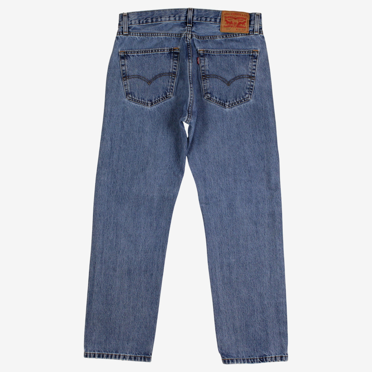 Levis 505 Jeans 32x30 Blue Regular Straight Faded Medium Stonewash Denim