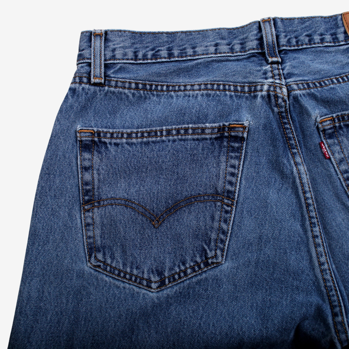 Levis 505 Jeans 32x30 Blue Regular Straight Faded Medium Stonewash Denim
