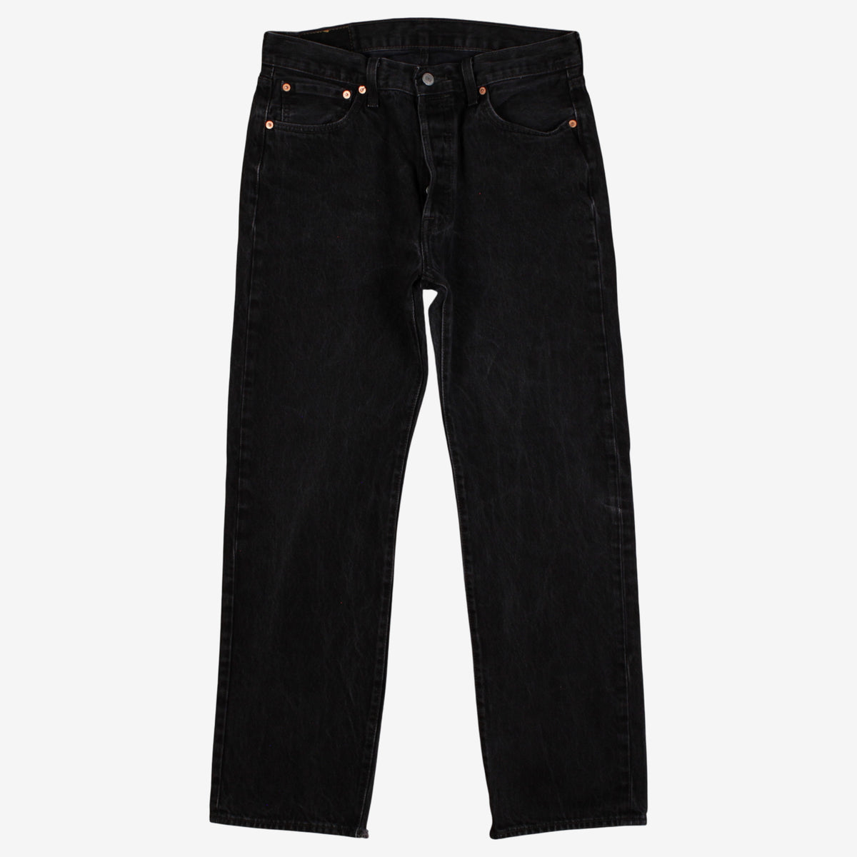 Levis 501 Jeans 33x31 Faded Black Regular Straight Stonewash Red Tab Denim