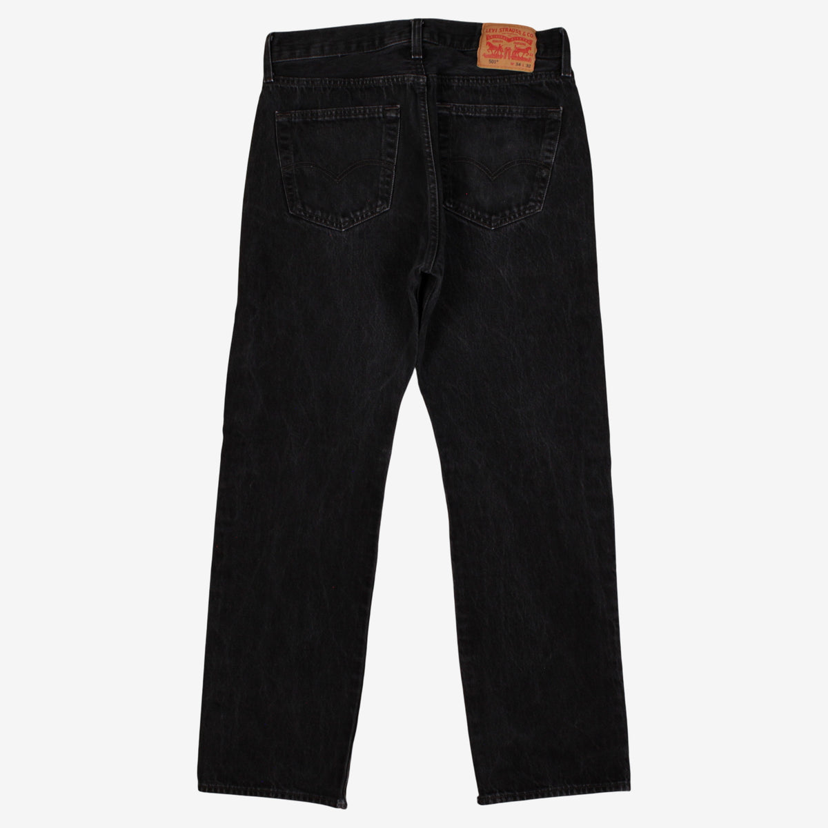 Levis 501 Jeans 33x31 Faded Black Regular Straight Stonewash Red Tab Denim