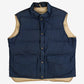 Vintage Woolrich Down Vest XL Mens 80s Blue Navy Snap Front Insulated Gilet