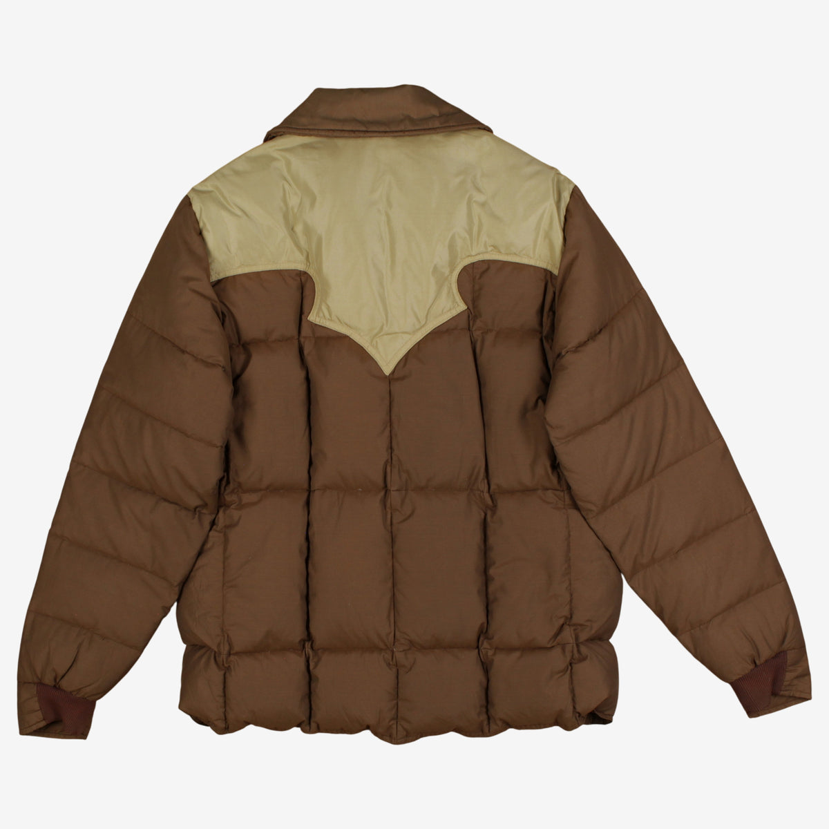 Vintage Kenny Rogers Western Collection Puffer Jacket L Mens 90s Brown USA Down