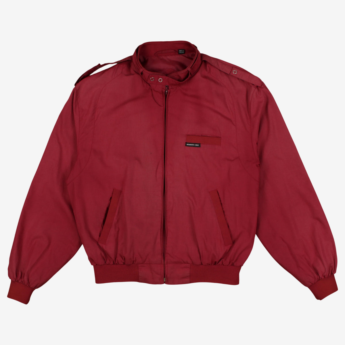 Vintage Members Only Bomber Jacket L 42 Mens 90s Red Lined Windbreaker