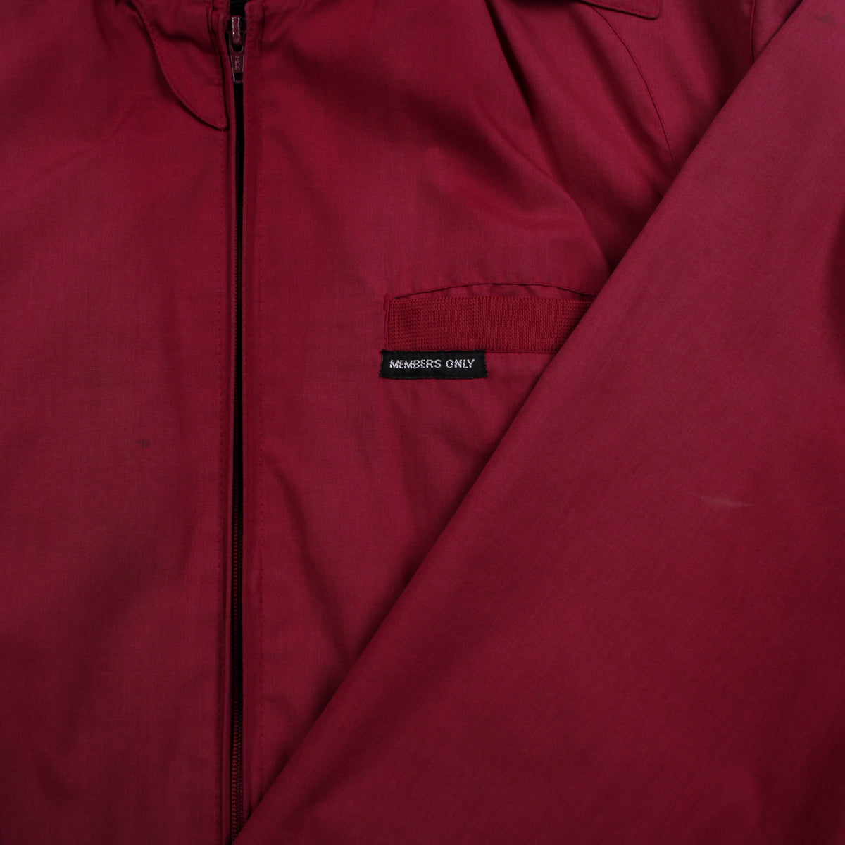 Vintage Members Only Bomber Jacket L 42 Mens 90s Red Lined Windbreaker