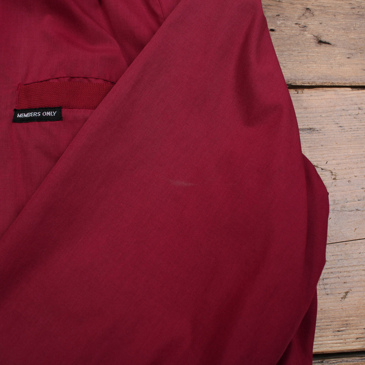 Vintage Members Only Bomber Jacket L 42 Mens 90s Red Lined Windbreaker