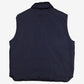 Vintage Cabelas Goose Down Vest L Mens Blue Navy Snap Front Insulated Gilet