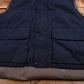 Vintage Cabelas Goose Down Vest L Mens Blue Navy Snap Front Insulated Gilet