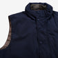 Vintage Cabelas Goose Down Vest L Mens Blue Navy Snap Front Insulated Gilet