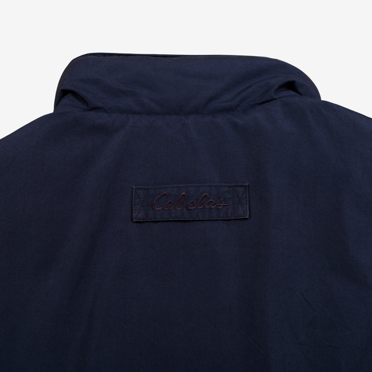 Vintage Cabelas Goose Down Vest L Mens Blue Navy Snap Front Insulated Gilet