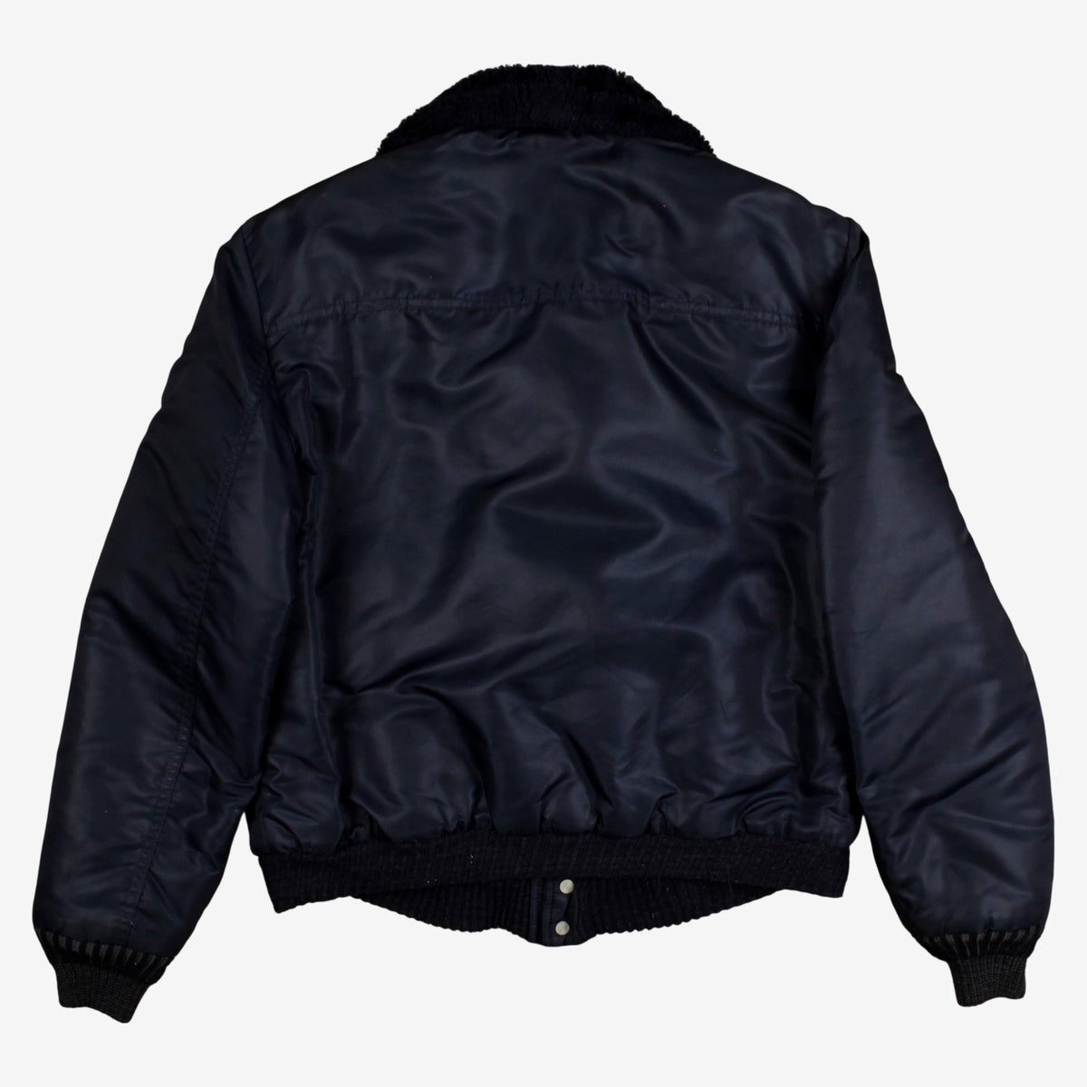Vintage Struggle Gear William Barry Bomber Jacket M 40 Mens 90s Blue USA Made