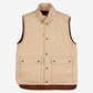 Vintage St Johns Bay Quilted Vest M Mens Beige Lined Outdoor Gilet