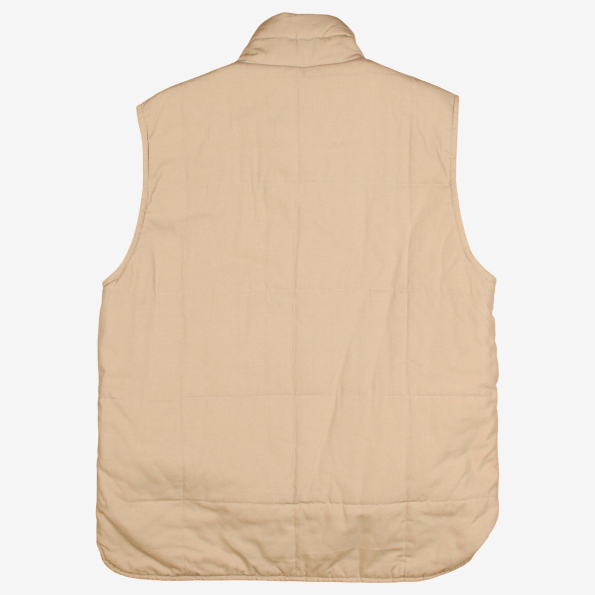 Vintage St Johns Bay Quilted Vest M Mens Beige Lined Outdoor Gilet