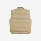 Woodlake Puffer Vest L Mens Beige Snap Front Down Insulated Outdoor Casual Gilet