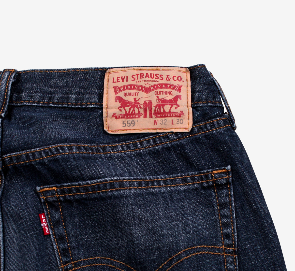 Levis 559 Jeans 32x30 Blue Relaxed Straight Faded Stonewash Red Tab Denim