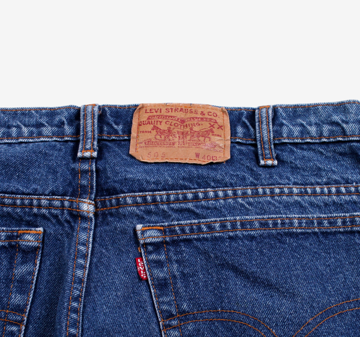 Vintage Levis 505 Jeans 40x32 90s Blue Regular Straight Stonewash Denim