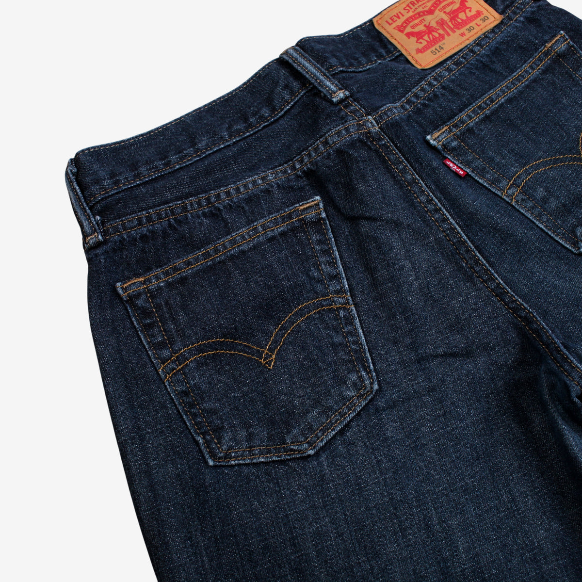 Levis 514 Jeans 30x30 Blue Regular Straight Faded Stonewash Red Tab Denim