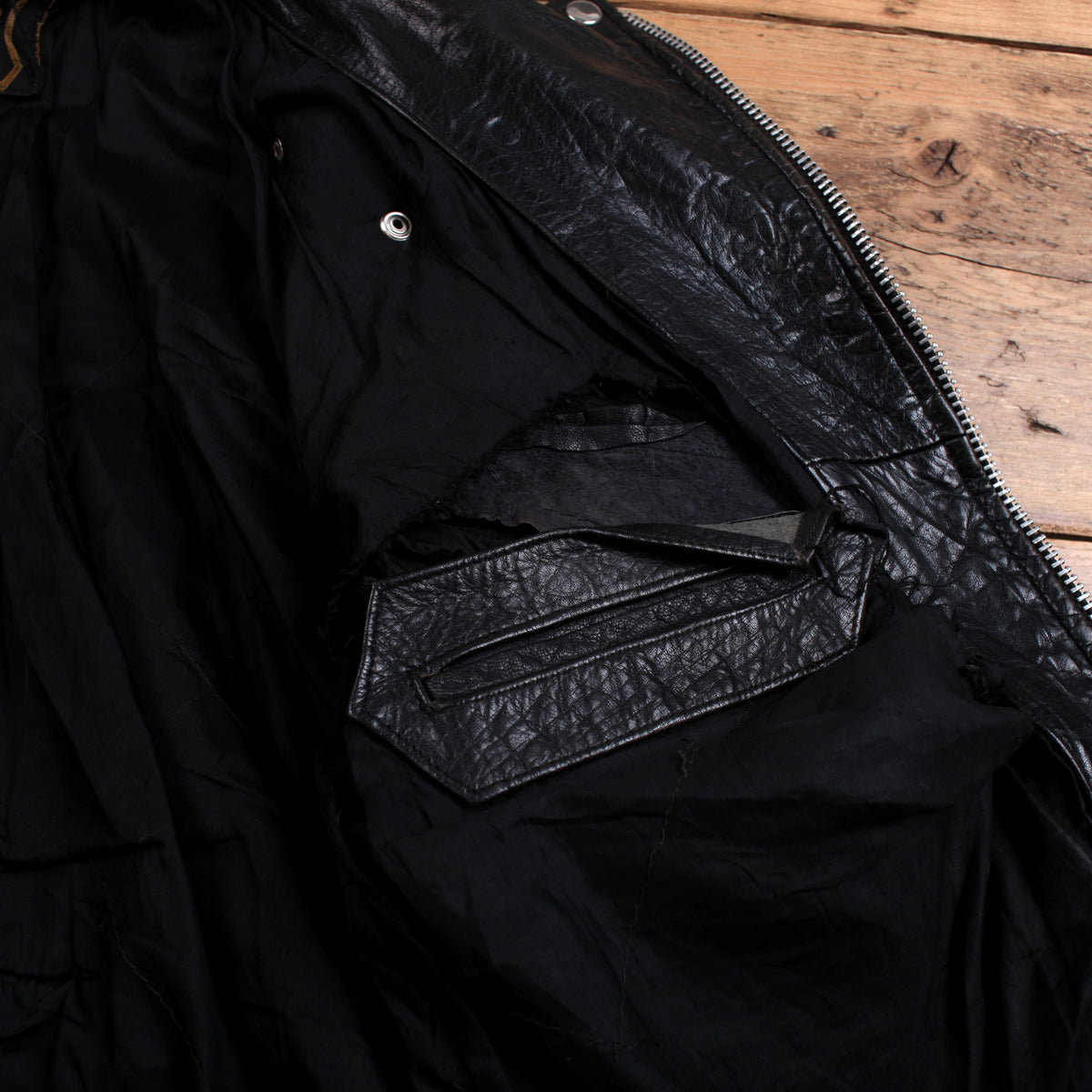 Vintage Leather Jacket S Mens 90s Black Moto Lined Biker Motorcycle Heavyweight