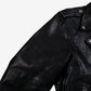 Vintage Leather Jacket S Mens 90s Black Moto Lined Biker Motorcycle Heavyweight