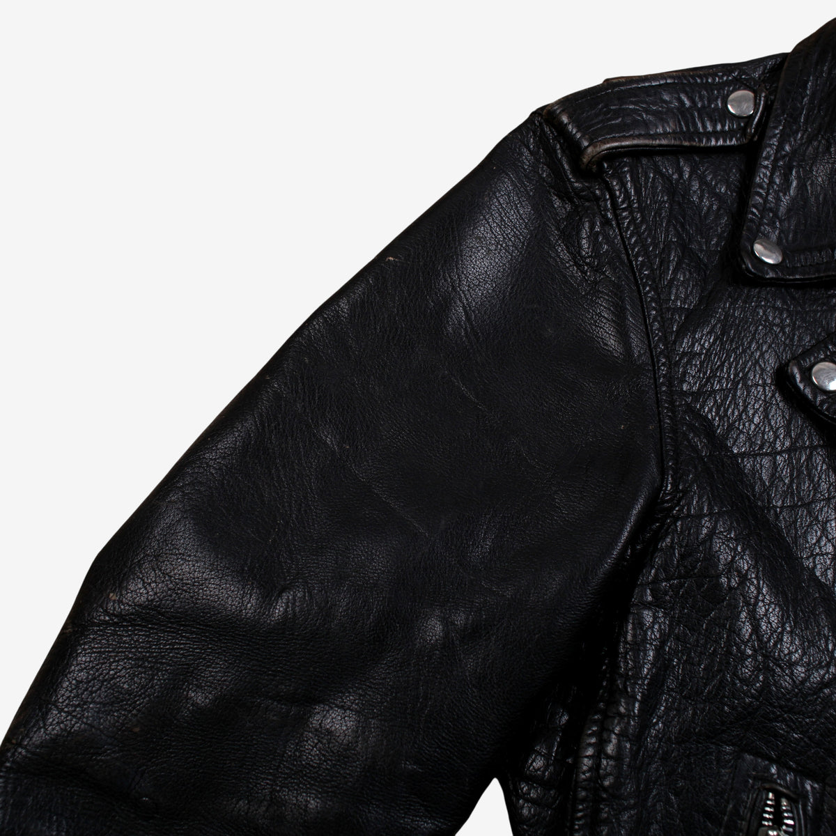 Vintage Leather Jacket S Mens 90s Black Moto Lined Biker Motorcycle Heavyweight