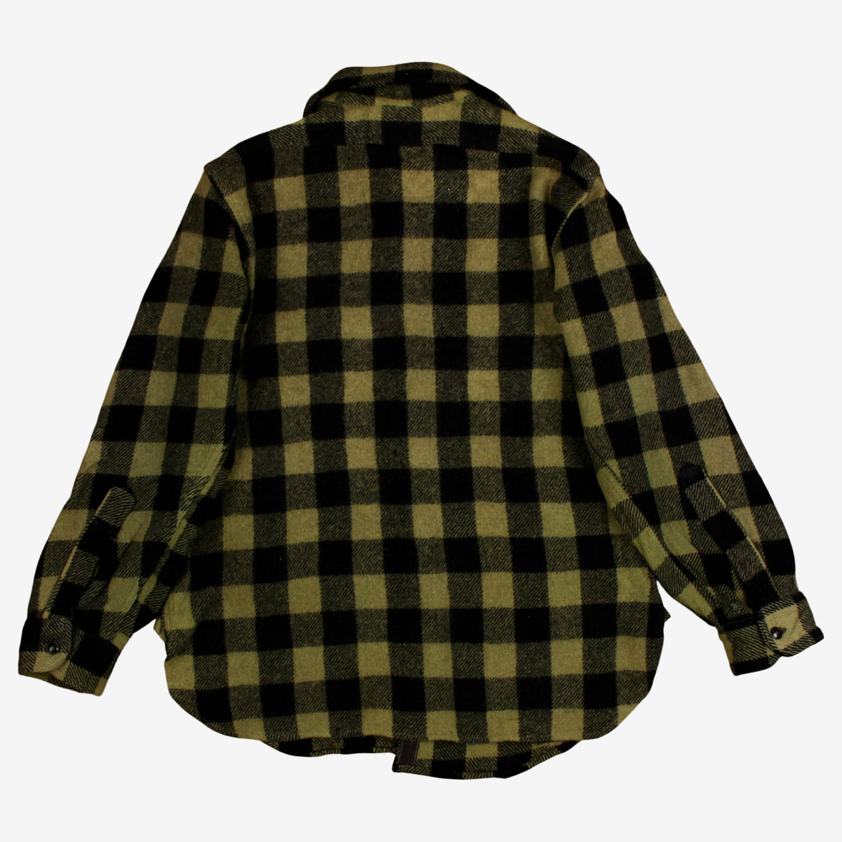 Vintage Julmor Apparel Flannel Shirt S Mens Button 50s Wool Green Buffalo Plaid