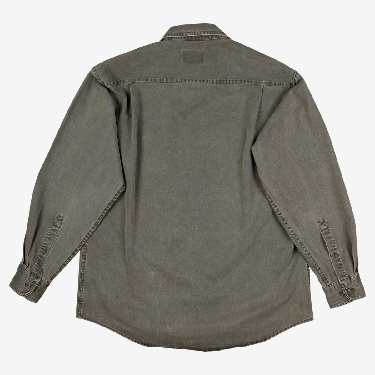 Redhead Shirt L Mens Button Cotton Work Utility Outdoor Heavy Duty Grey