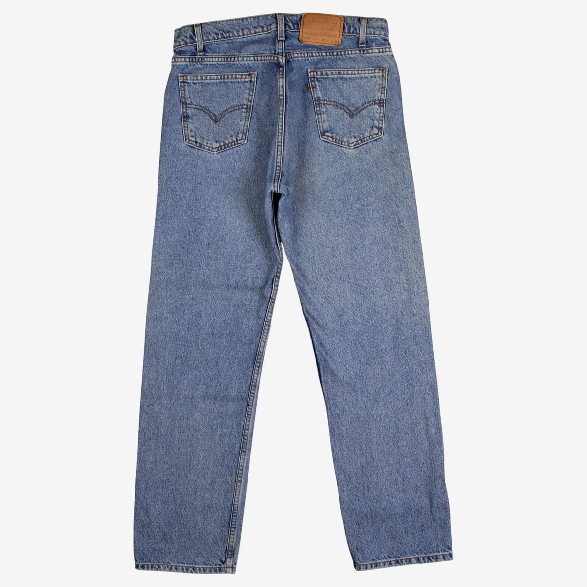 Vintage Levis 505 Jeans 34x32 90s Stonewash Blue Regular Straight Red Tab Denim