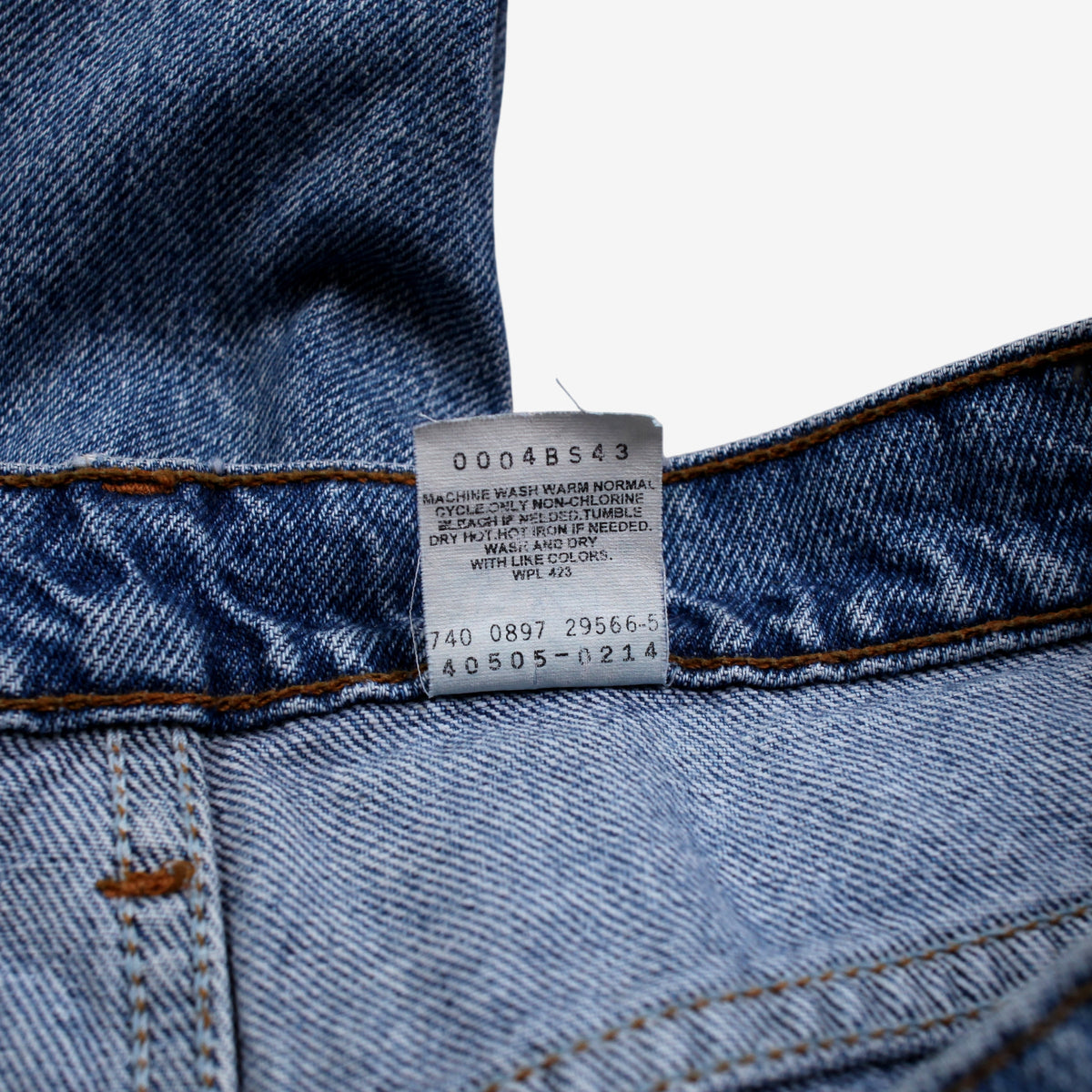 Vintage Levis 505 Jeans 34x32 90s Stonewash Blue Regular Straight Red Tab Denim