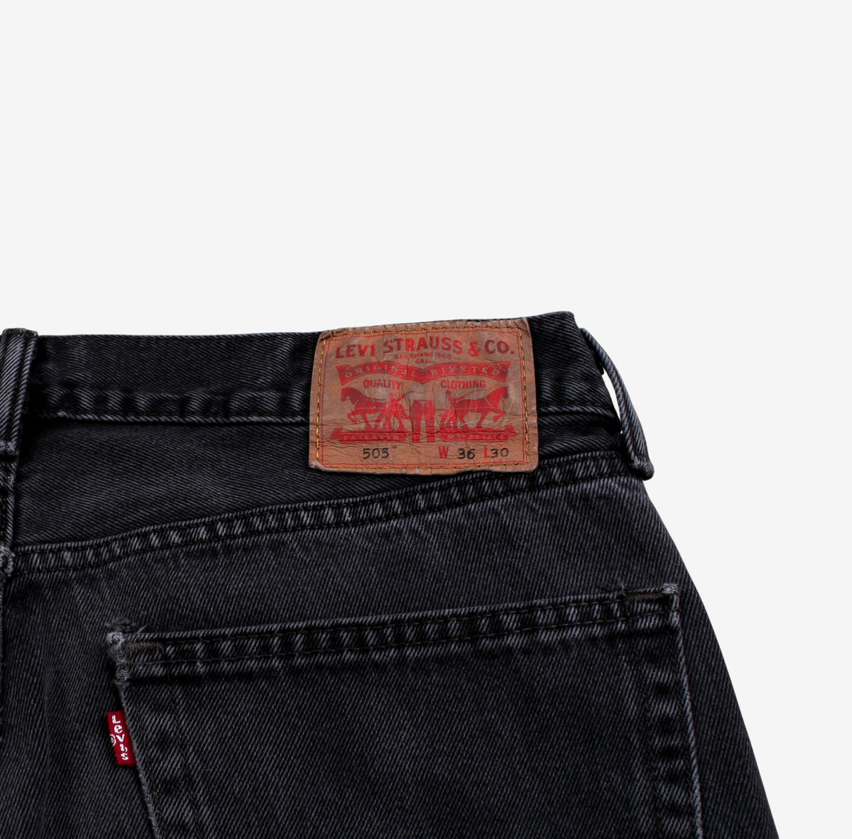 Levis 505 Jeans 36x30 Grey Regular Straight Faded Stonewash Red Tab Denim