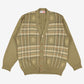 Vintage Monte Carlo Wool Cardigan 38 Mens 70s Angora Plaid Green Grunge