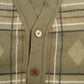 Vintage Monte Carlo Wool Cardigan 38 Mens 70s Angora Plaid Green Grunge