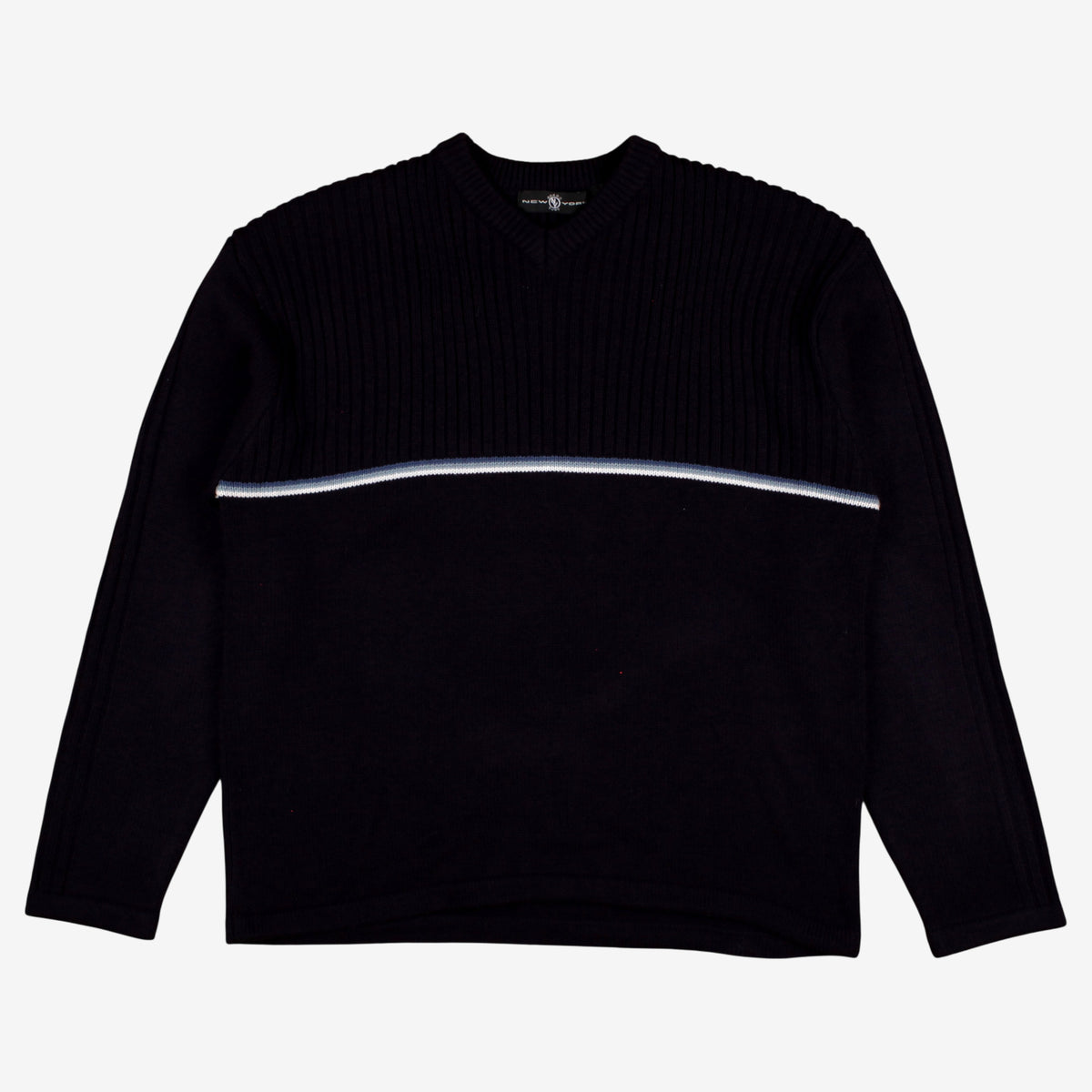 New York Board Surf Sweater Jumper XL Mens Acrylic Y2K Blue Knit
