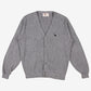 Vintage Steeplechase Cardigan M Mens 80s Acrylic V-neck Preppy Grey Knit