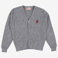 Vintage Antigua Cardigan L Mens 90s Acrylic V-neck Ohio State USA Made Grey Knit