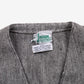 Vintage Ondian Cardigan L Mens 80s Acrylic V-neck Pockets Grey Knit