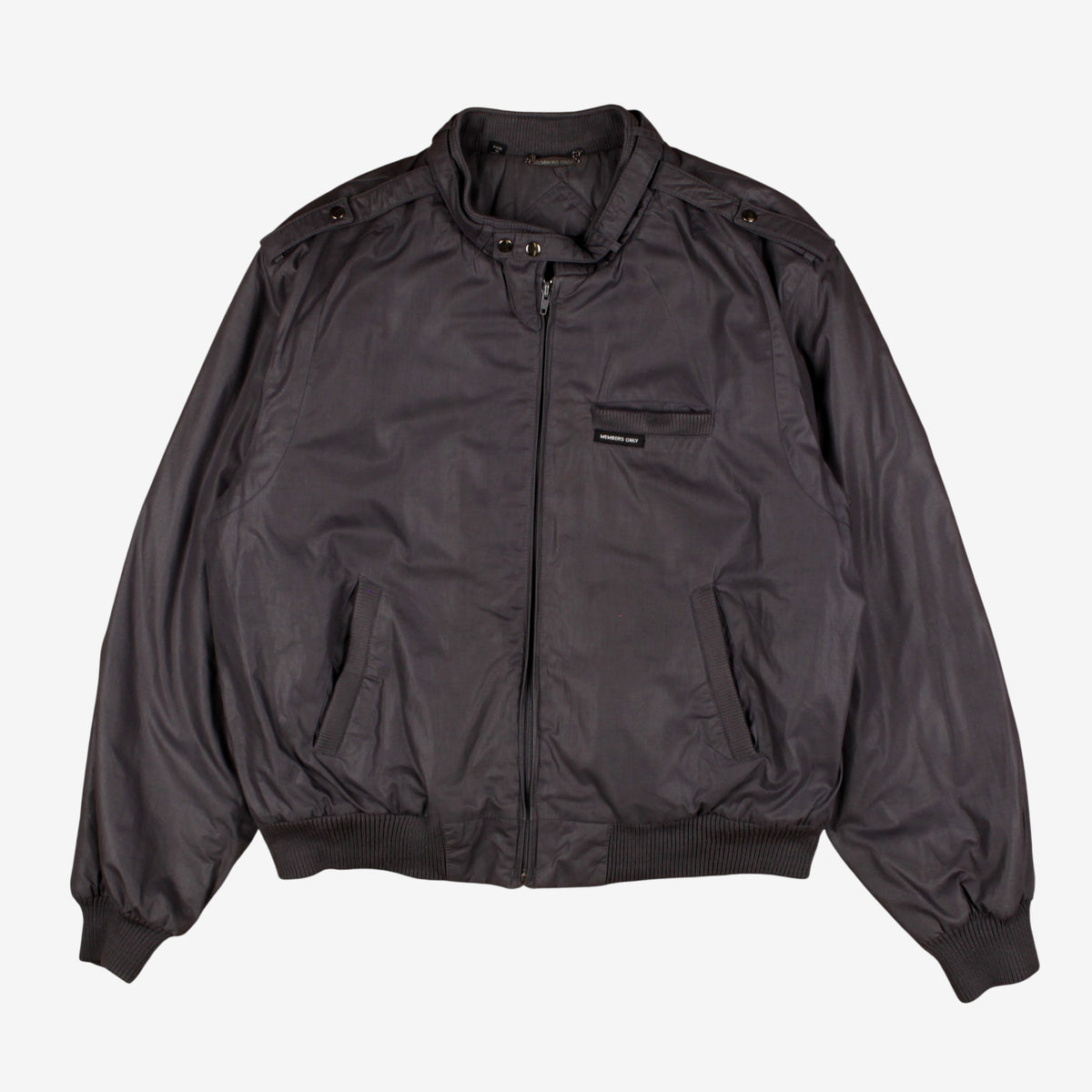 Vintage Members Only Bomber Jacket L 44 Mens Grey Windbreaker Casual