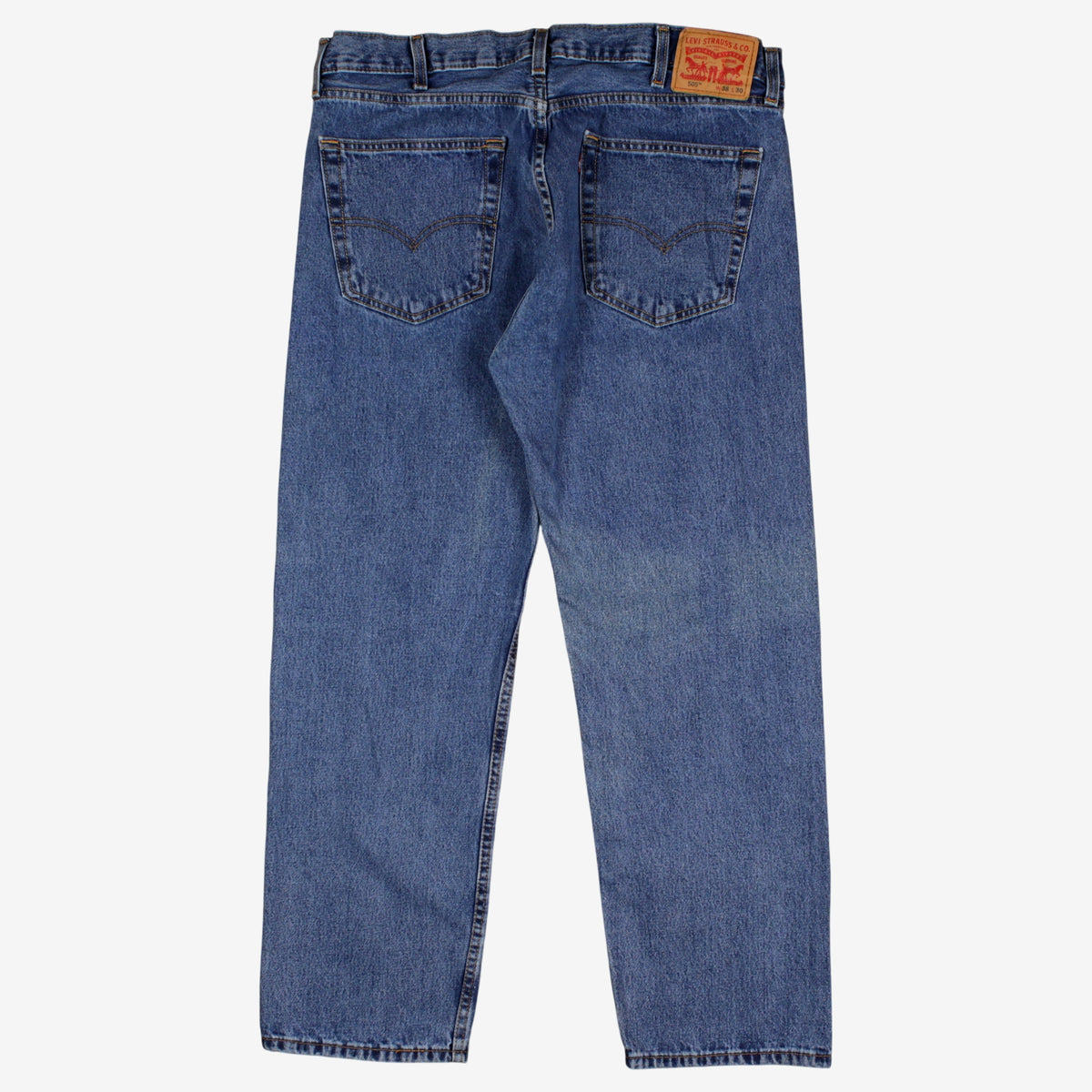 Levis 505 Jeans 38x30 Blue Regular Straight Stonewash Red Tab Denim
