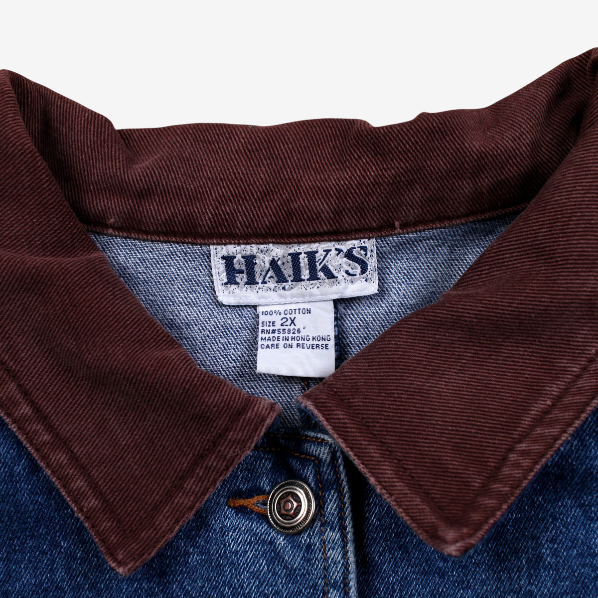 Vintage Haiks Denim Jacket 2XL Womens 90s