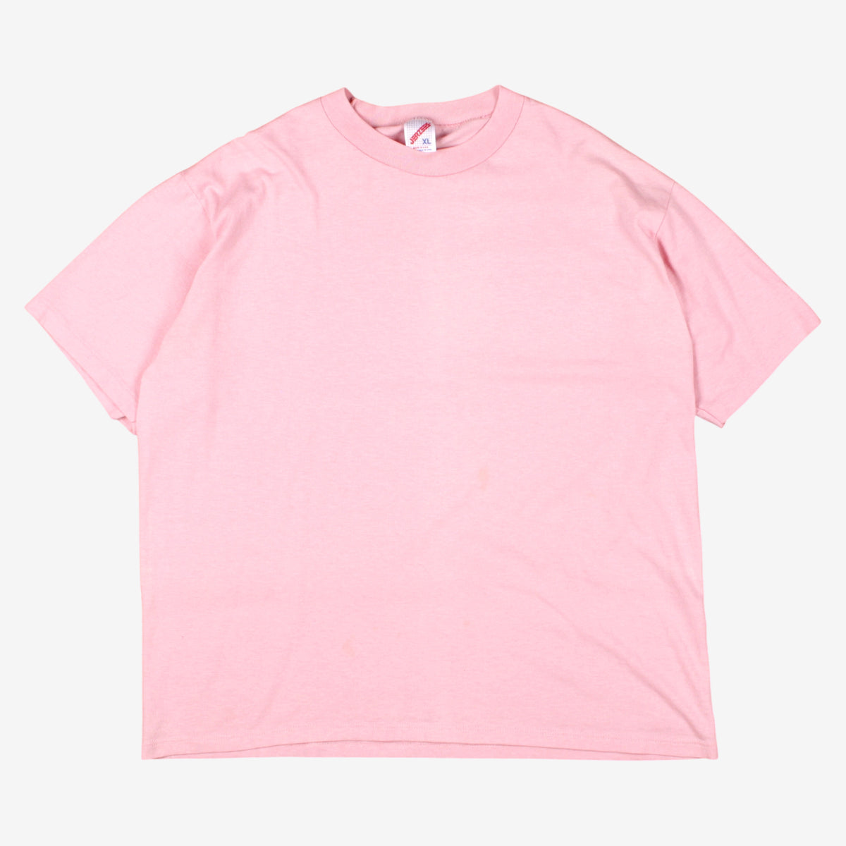 Vintage Jerzees Blank T-shirt XL Mens 90s Pink USA Made Crew Neck Single Stitch