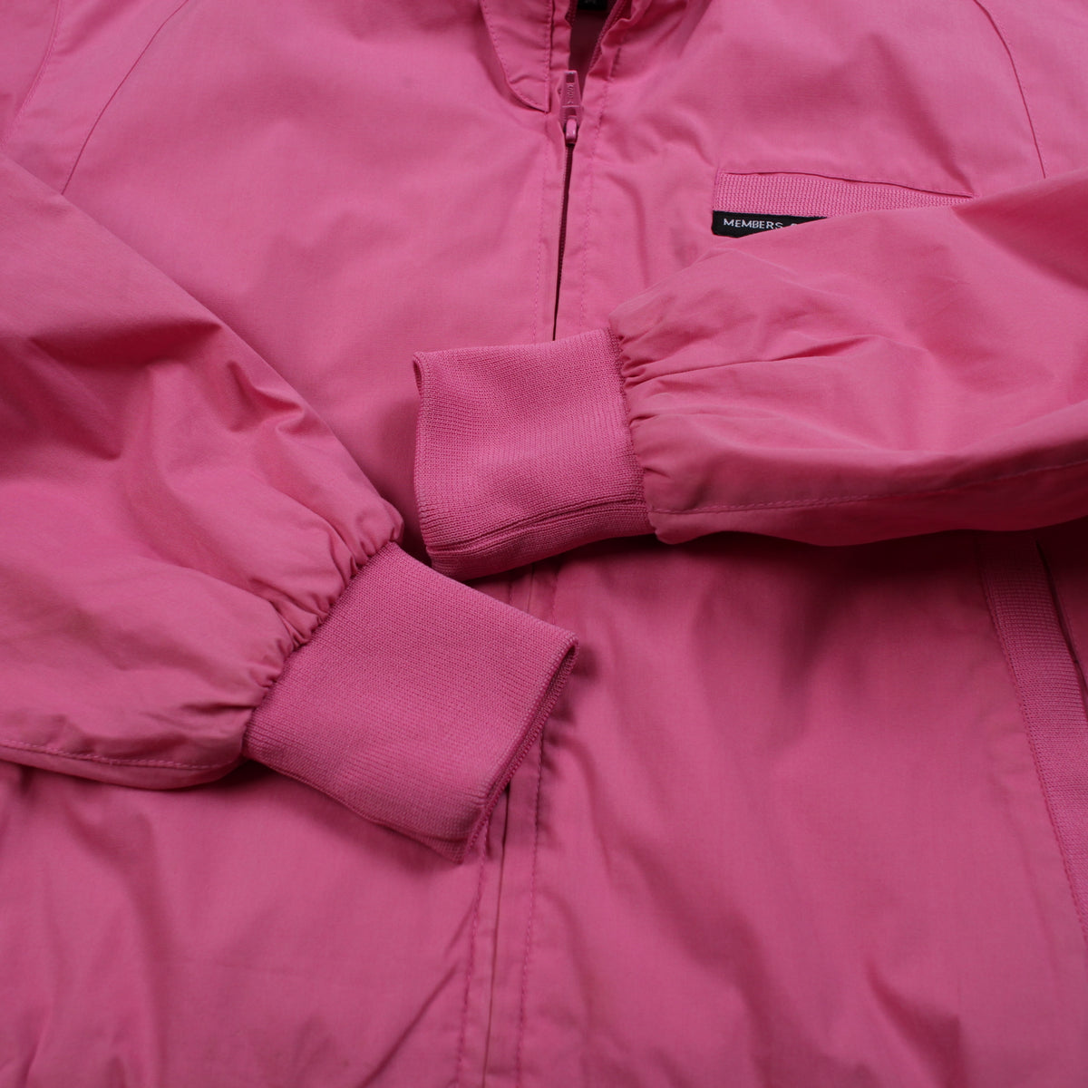Vintage Members Only Bomber Jacket M Womens 90s Pink Nylon Windbreaker