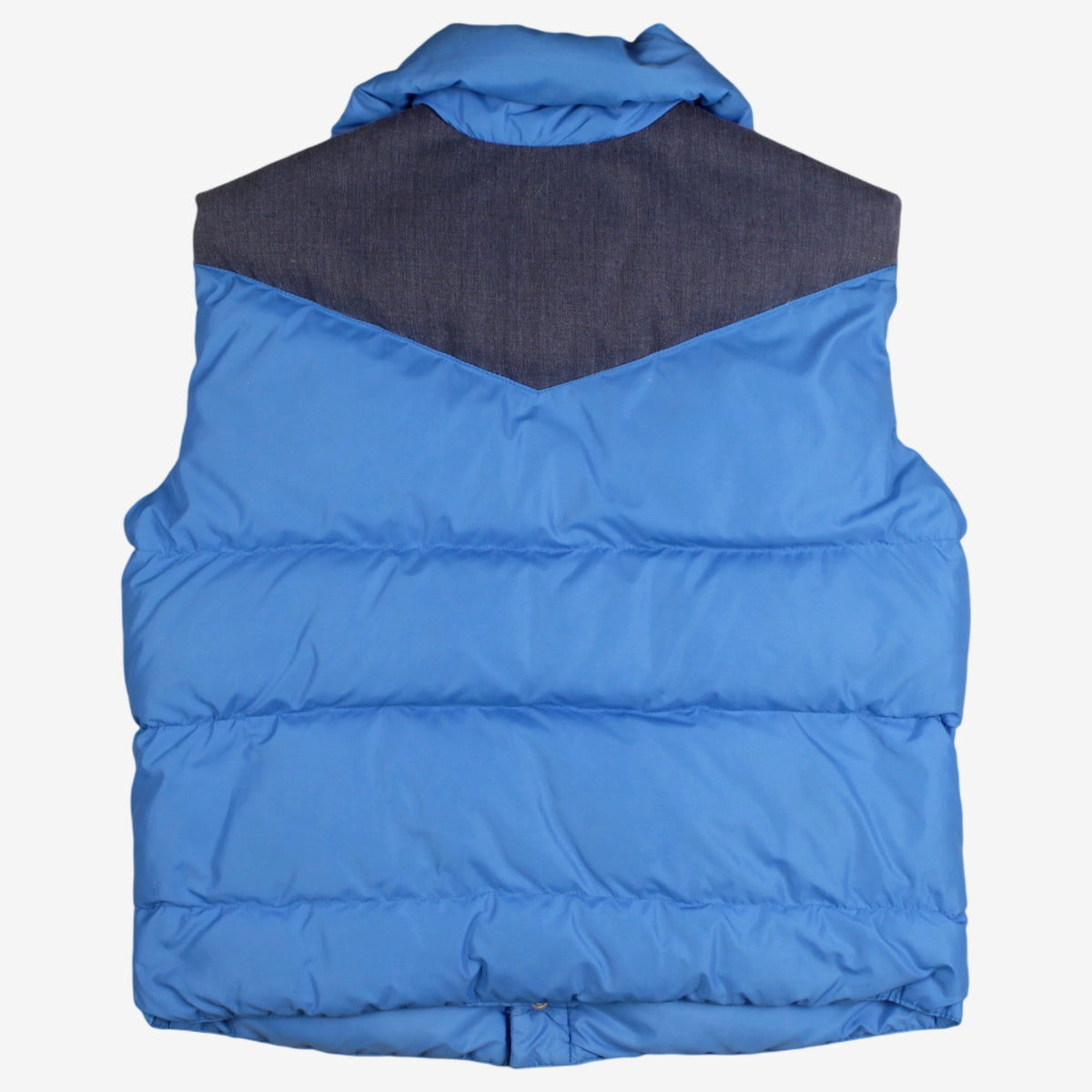 Vintage Tempco Down Vest L Mens 80s Blue Grey Yoke Outdoor Western Gilet Jacket